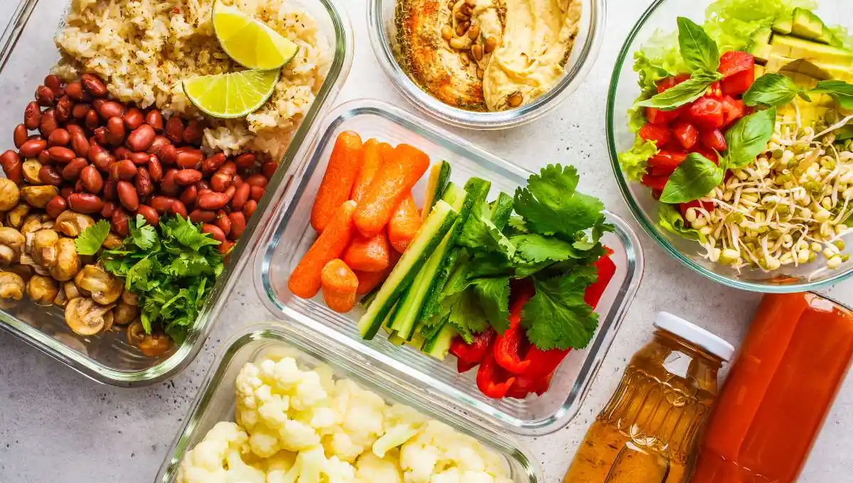 vegetables in airtight containers