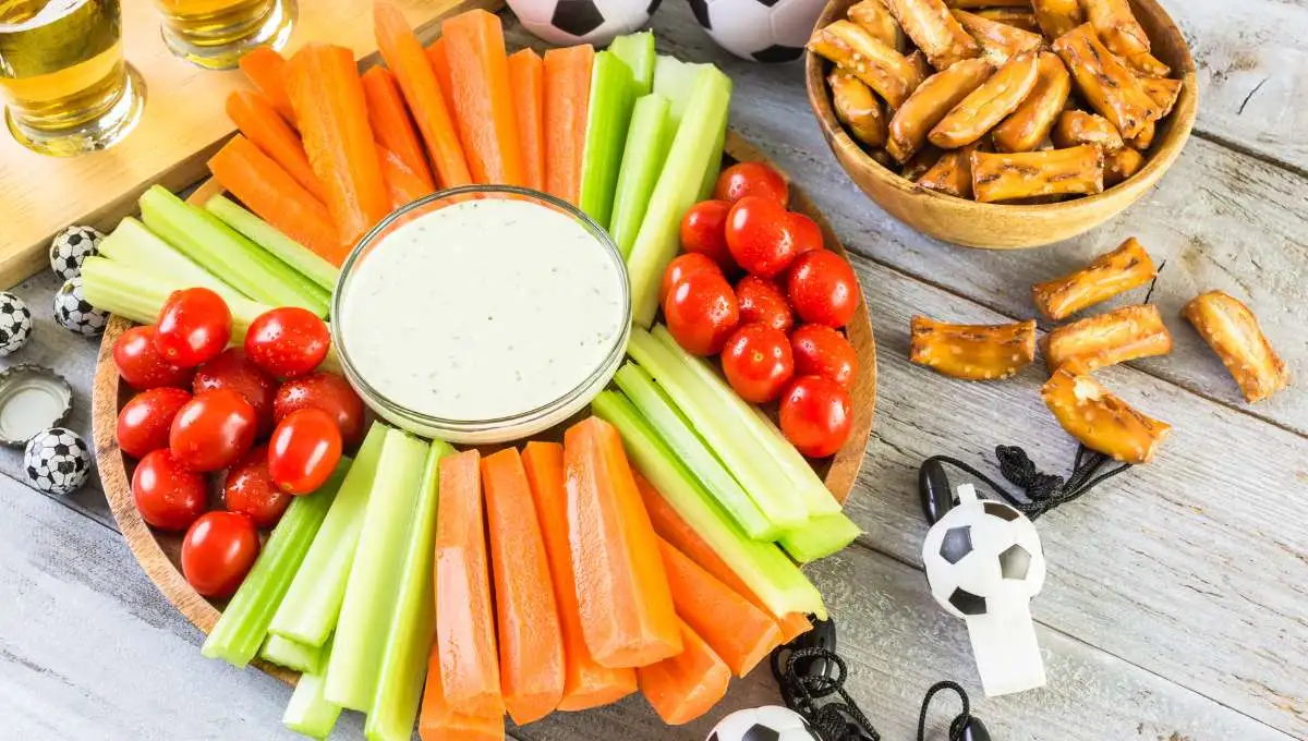 Veggie platter with dip