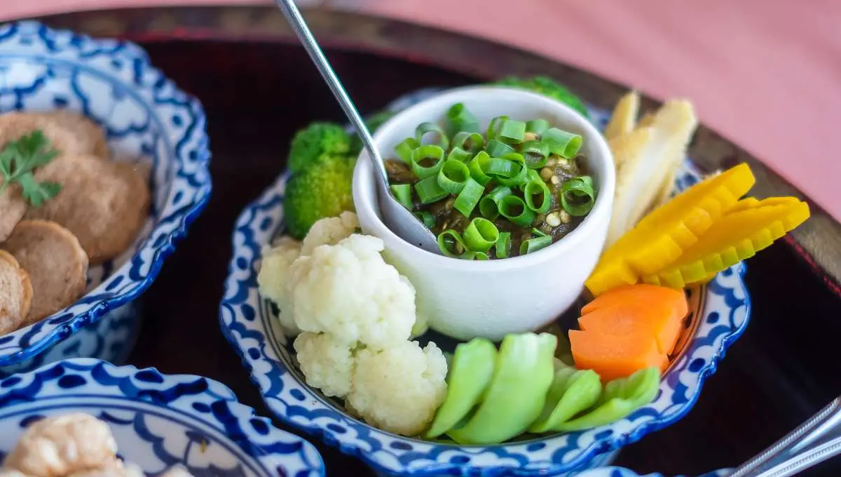 a traditional vegetable trays