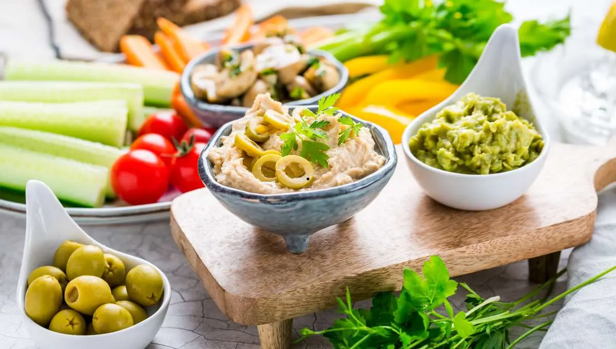 variety of veggie trays