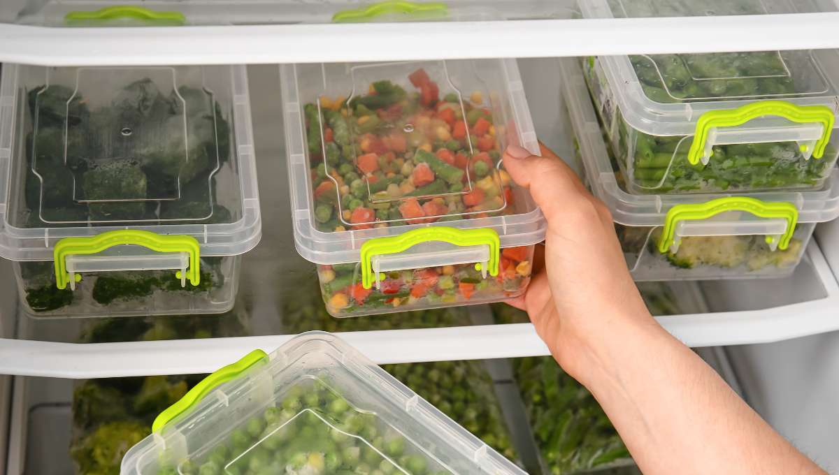 vegetables stored separately in a airtight containers