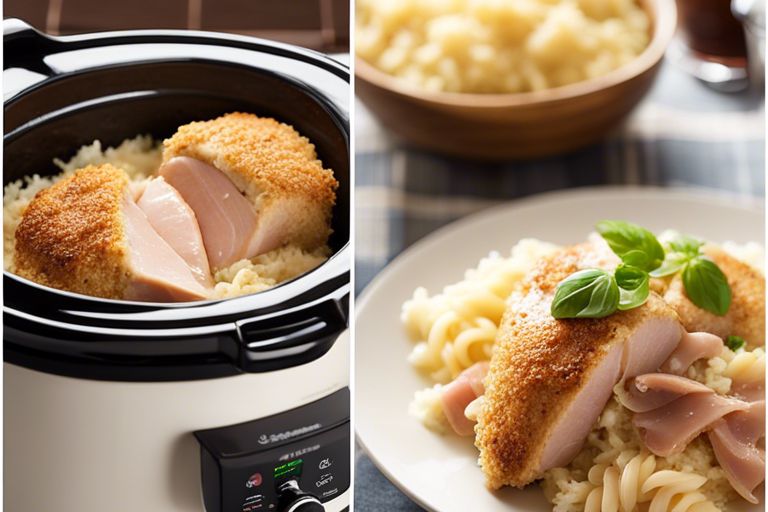 Creamy Crock Pot Chicken Cordon Bleu