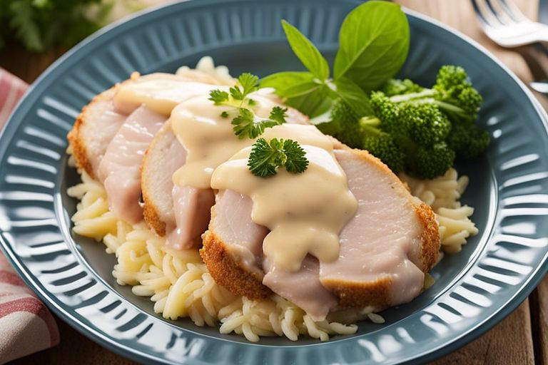 Creamy Crock Pot Chicken Cordon Bleu