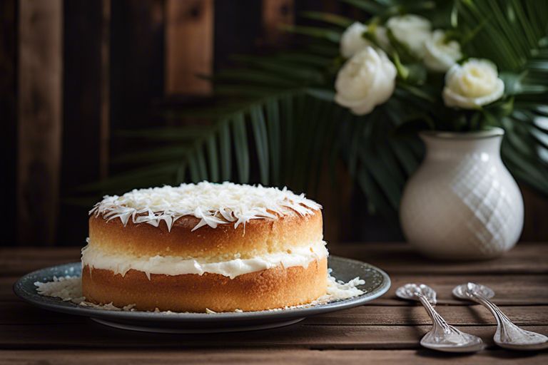 Simple Sour Cream Coconut Cake