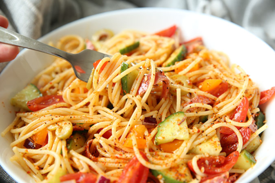 Mom’s Famous Angel Hair Pasta Salad Recipe