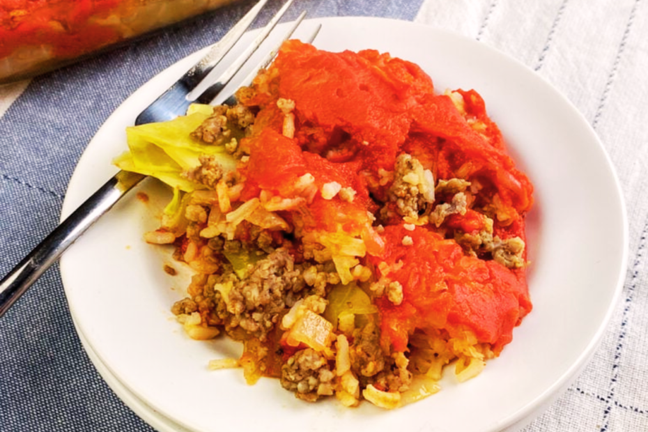 Layered Cabbage Roll Casserole Recipe