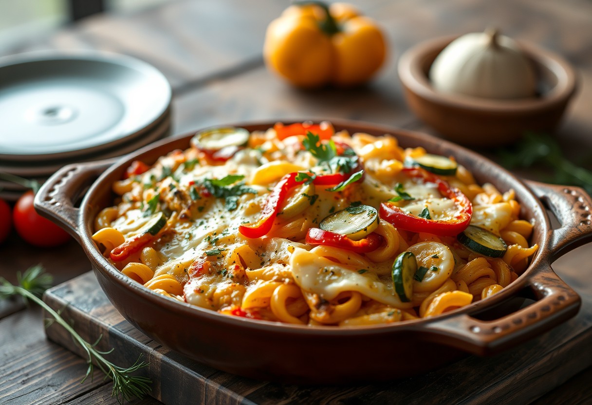 Cheesy Vegetable Pasta Bake