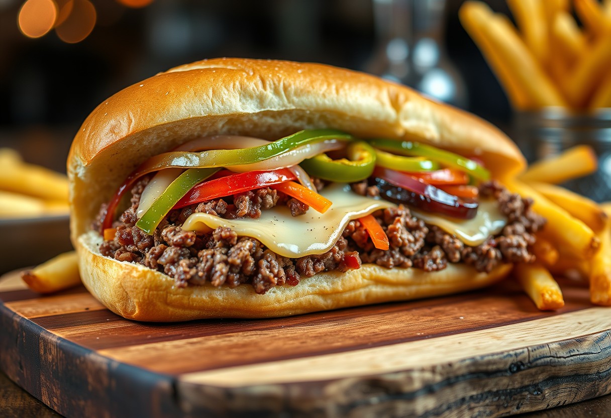 Instant Pot Ground Beef Philly Cheesesteaks