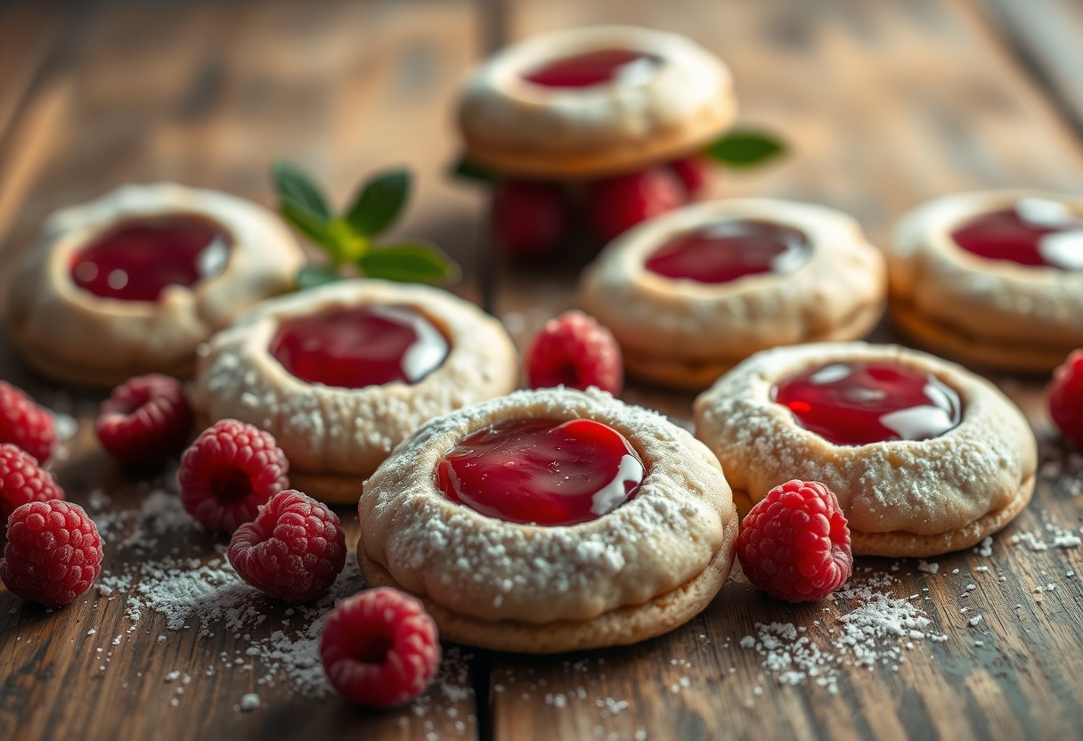 Raspberry Thumbprint Cookies