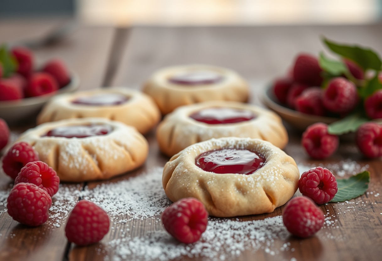 Raspberry Thumbprint Cookies